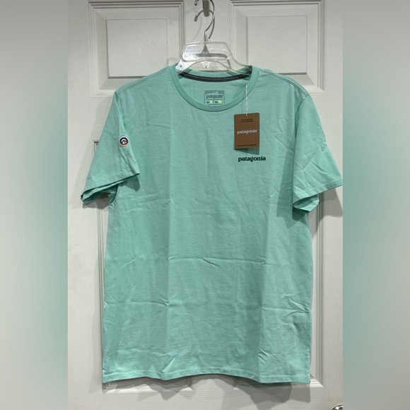 Patagonia Men's Medium Fitz Roy Icon Responsibili-Tee T-Shirt Rinsed Green NWT - Picture 1 of 10